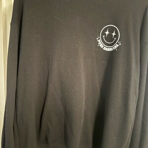 Pure Barre Womens Crewneck Sweatshirt in Black